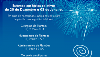 Férias coletivas e plantão da equipe